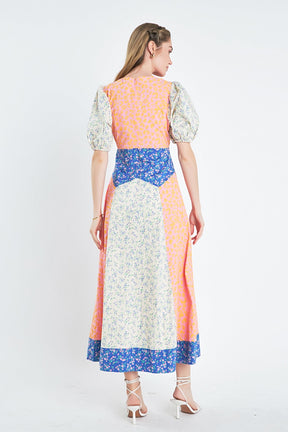ENGLISH FACTORY - Mixed Print Maxi Dress - DRESSES available at Objectrare