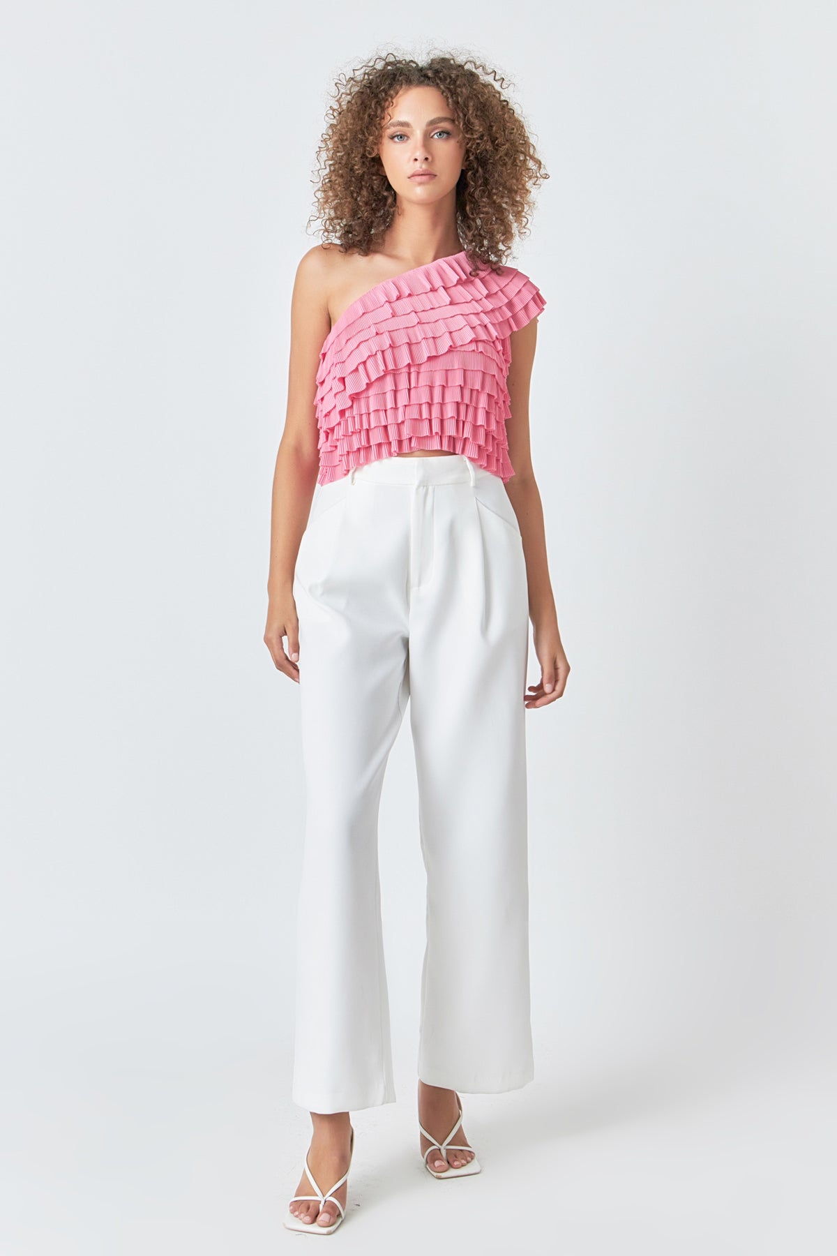 ENDLESS ROSE - Ruffled One-shoulder Top - TOPS available at Objectrare