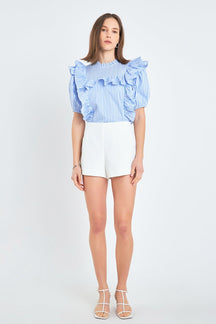 ENGLISH FACTORY - Low-rise Shorts - SHORTS available at Objectrare