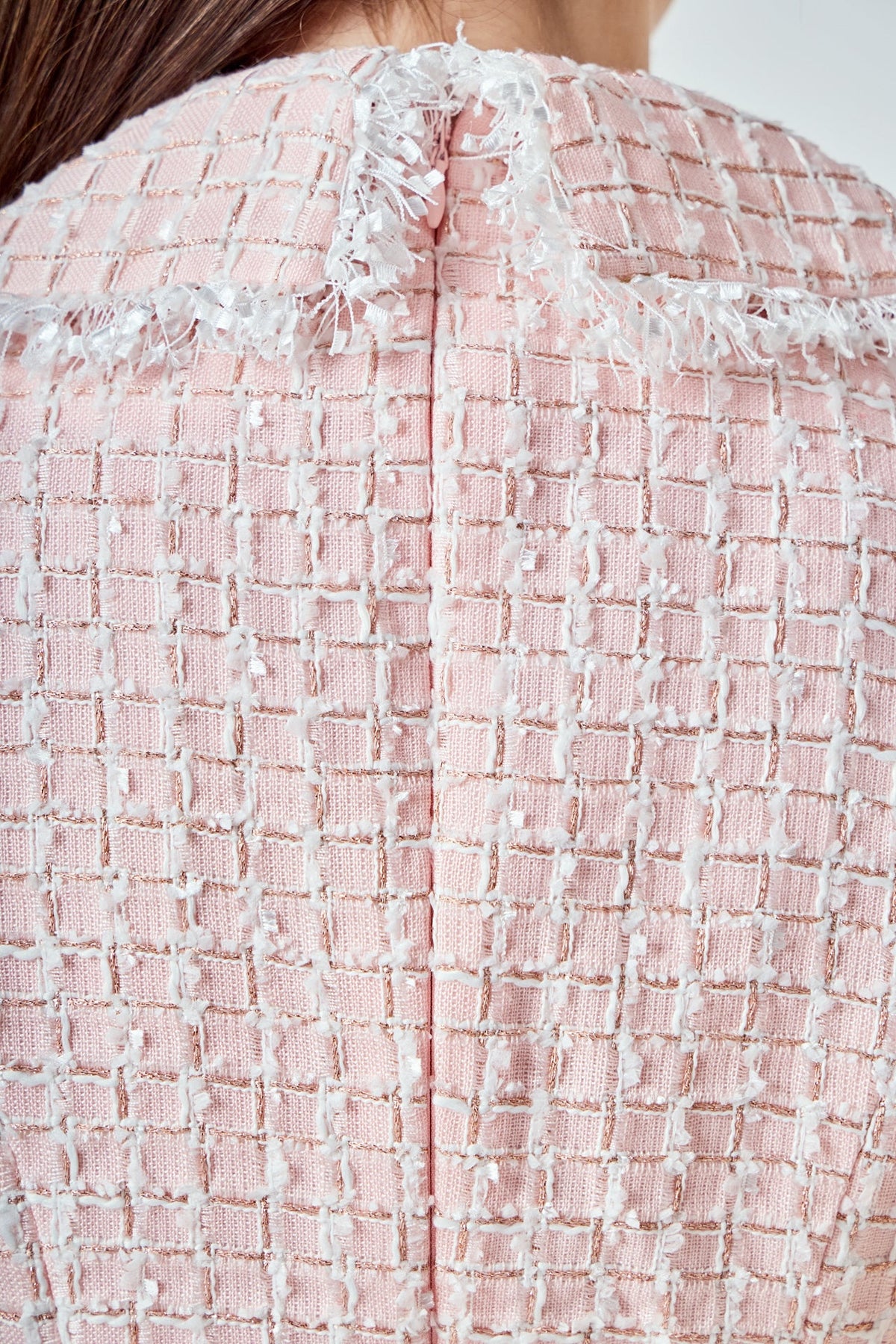 Premium Check Tweed Mini Dress