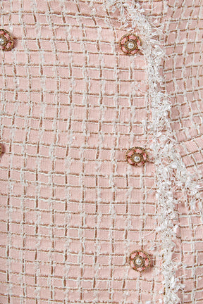 ENDLESS ROSE - Premium Check Tweed Mini Dress - DRESSES available at Objectrare