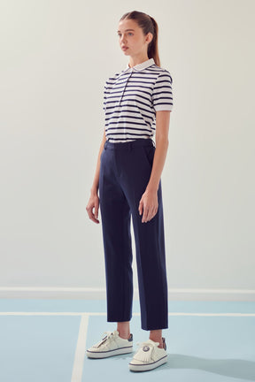 ENGLISH FACTORY - Sportswear Knit Polo Shirt - TOPS available at Objectrare