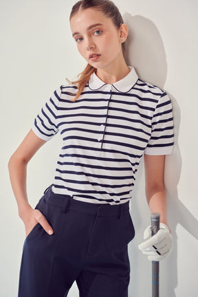 ENGLISH FACTORY - Sportswear Knit Polo Shirt - TOPS available at Objectrare
