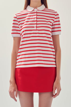 ENGLISH FACTORY - Sportswear Knit Polo Shirt - TOPS available at Objectrare