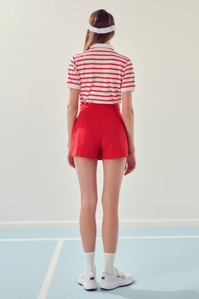 ENGLISH FACTORY - Sportswear Knit Polo Shirt - TOPS available at Objectrare