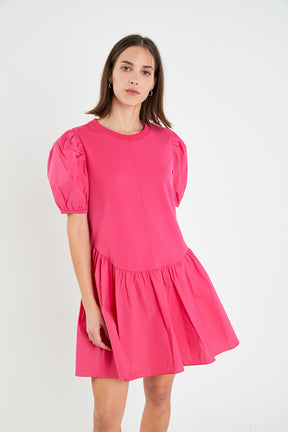 ENGLISH FACTORY - Puff Sleeve Mini Dress - DRESSES available at Objectrare