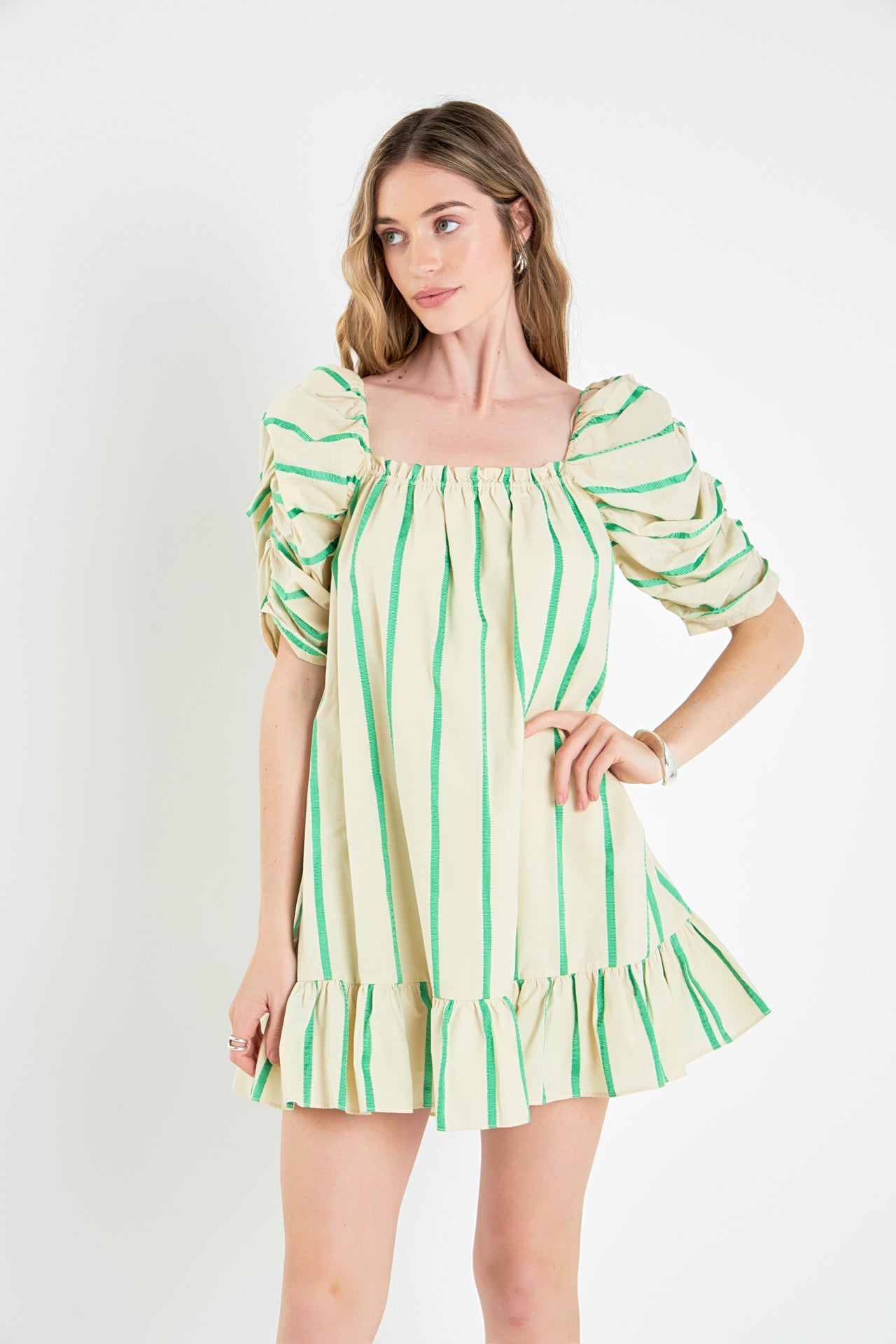 ENGLISH FACTORY - Stripe Babydoll Dress - DRESSES available at Objectrare