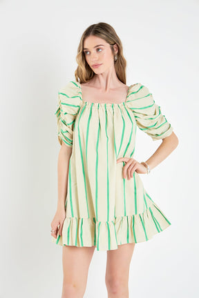 ENGLISH FACTORY - Stripe Babydoll Dress - DRESSES available at Objectrare