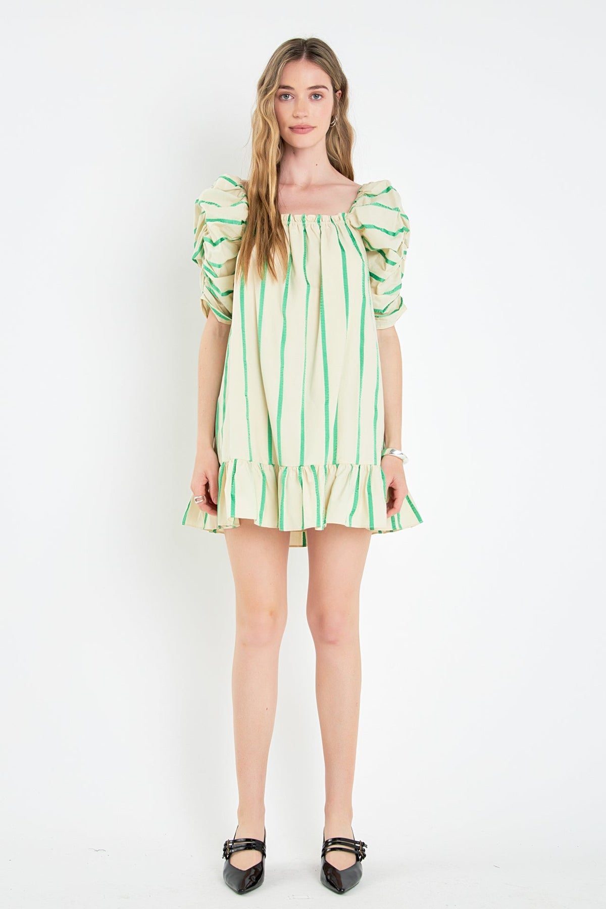ENGLISH FACTORY - Stripe Babydoll Dress - DRESSES available at Objectrare