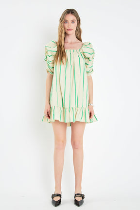 ENGLISH FACTORY - Stripe Babydoll Dress - DRESSES available at Objectrare