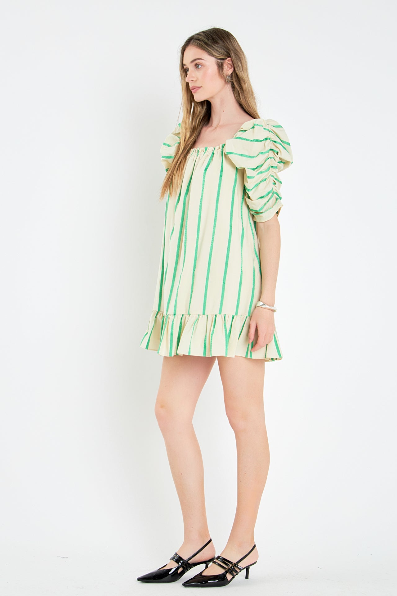 ENGLISH FACTORY - Stripe Babydoll Dress - DRESSES available at Objectrare