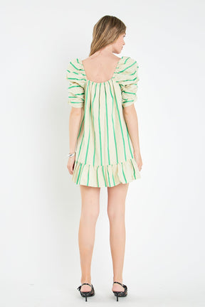 ENGLISH FACTORY - Stripe Babydoll Dress - DRESSES available at Objectrare