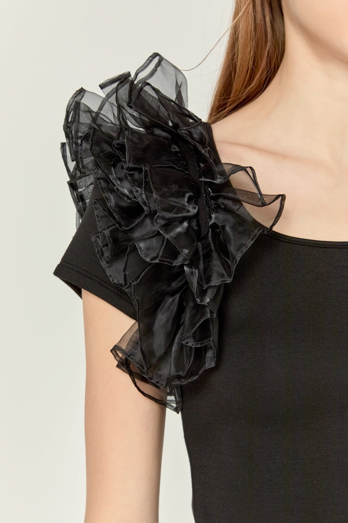 Contrast Organza Top