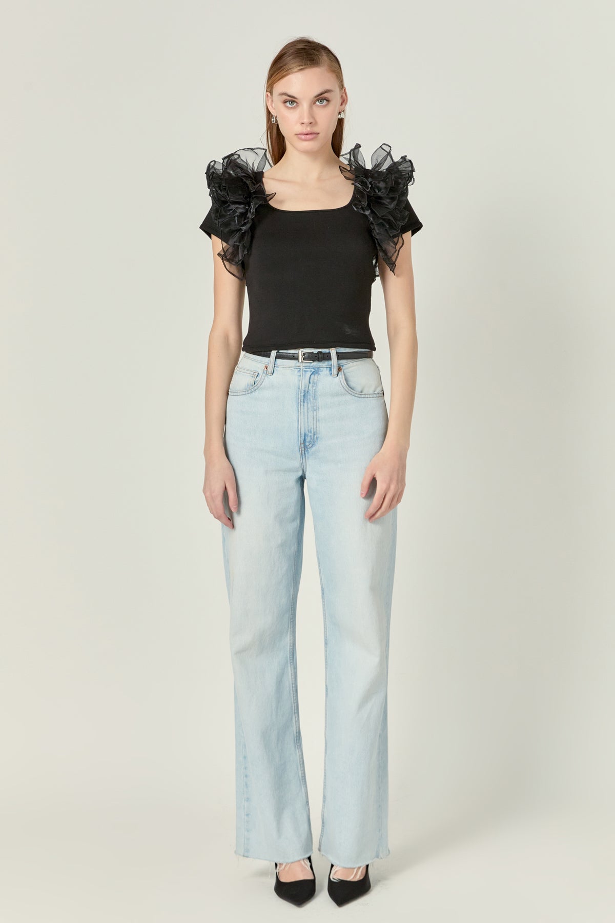 ENGLISH FACTORY - English Factory - Contrast Organza Top - TOPS available at Objectrare