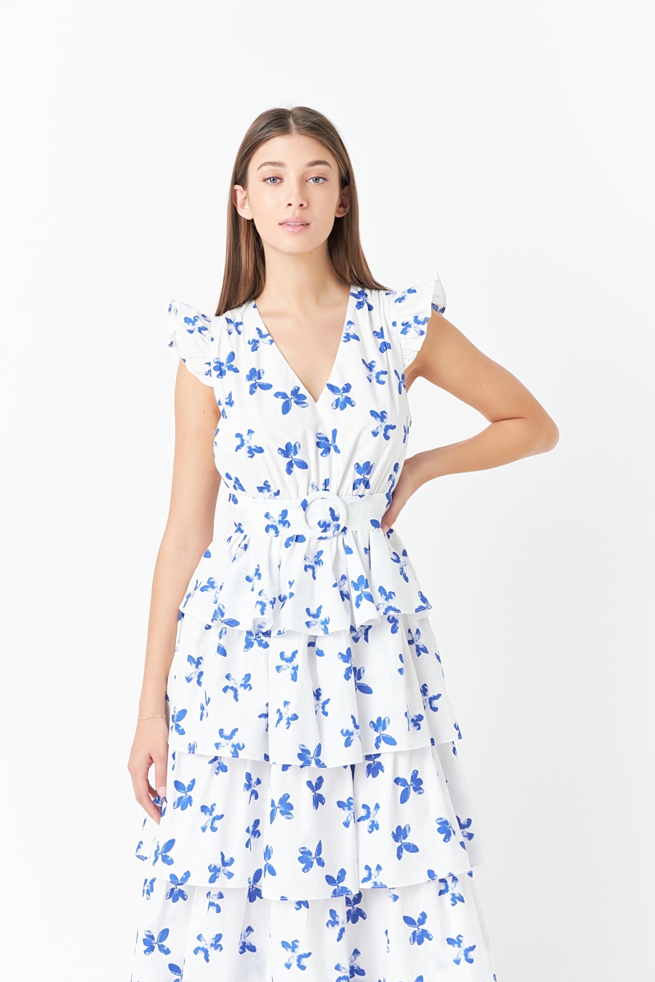 ENDLESS ROSE - Floral Layered Long Dress - DRESSES available at Objectrare