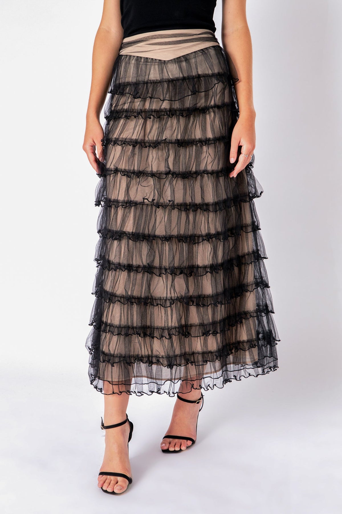 ENDLESS ROSE - Layered Tulle Midi Skirt - SKIRTS available at Objectrare