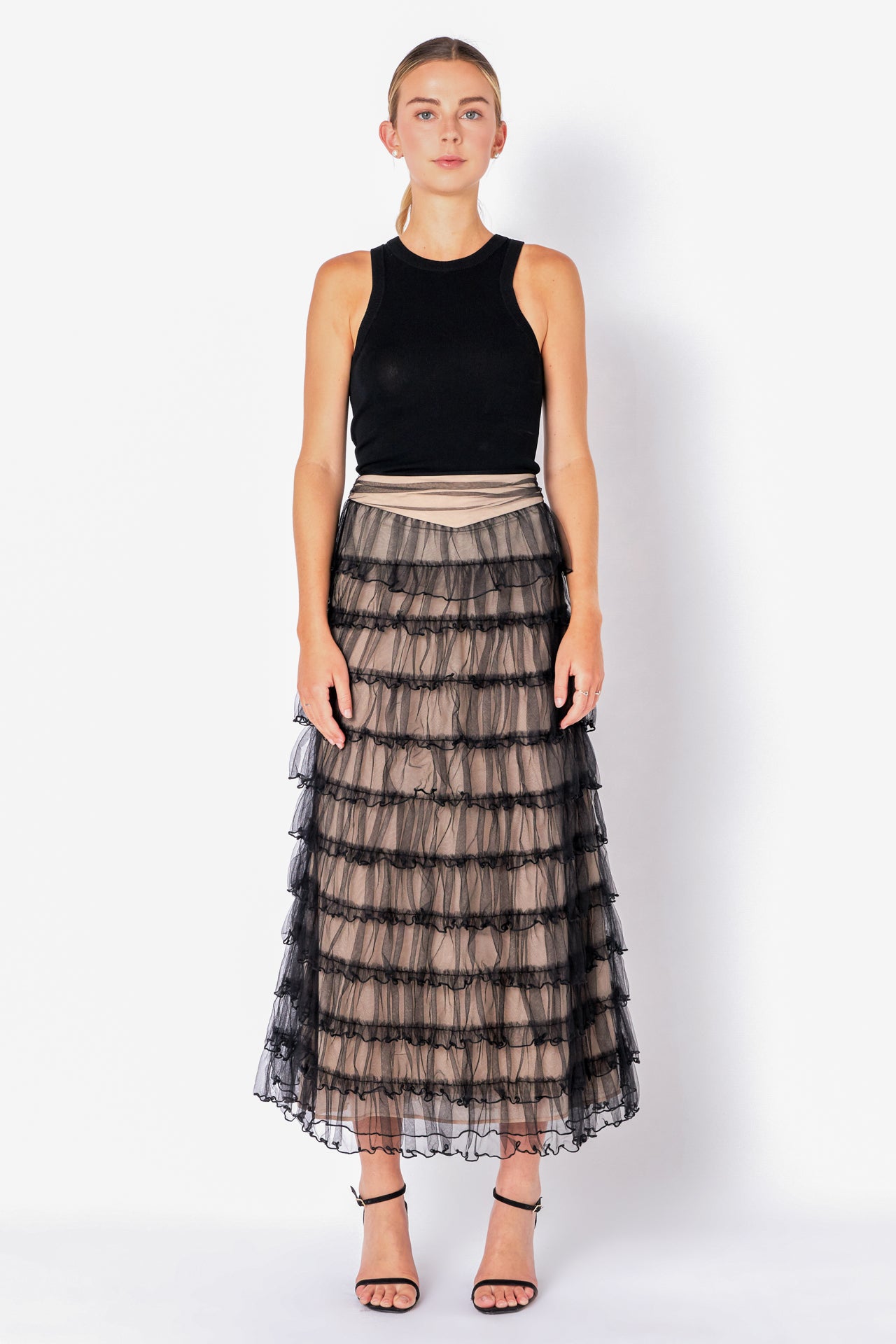 FREE THE ROSES - Free The Roses - Layered Tulle Midi Skirt - SKIRTS available at Objectrare