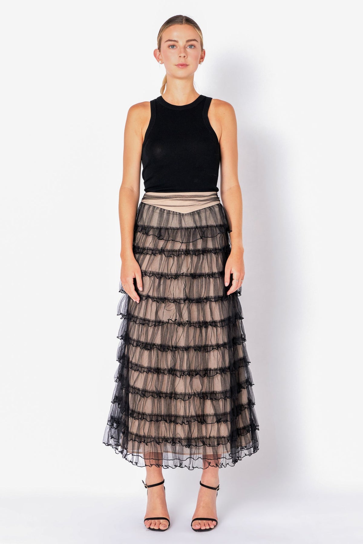 ENDLESS ROSE - Endless Rose - Layered Tulle Midi Skirt - SKIRTS available at Objectrare