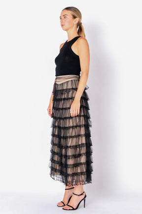 ENDLESS ROSE - Layered Tulle Midi Skirt - SKIRTS available at Objectrare