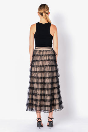 FREE THE ROSES - Free The Roses - Layered Tulle Midi Skirt - SKIRTS available at Objectrare