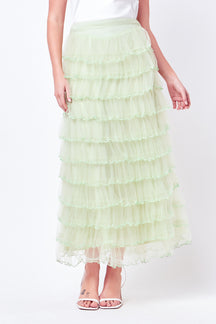 FREE THE ROSES - Free The Roses - Layered Tulle Midi Skirt - SKIRTS available at Objectrare