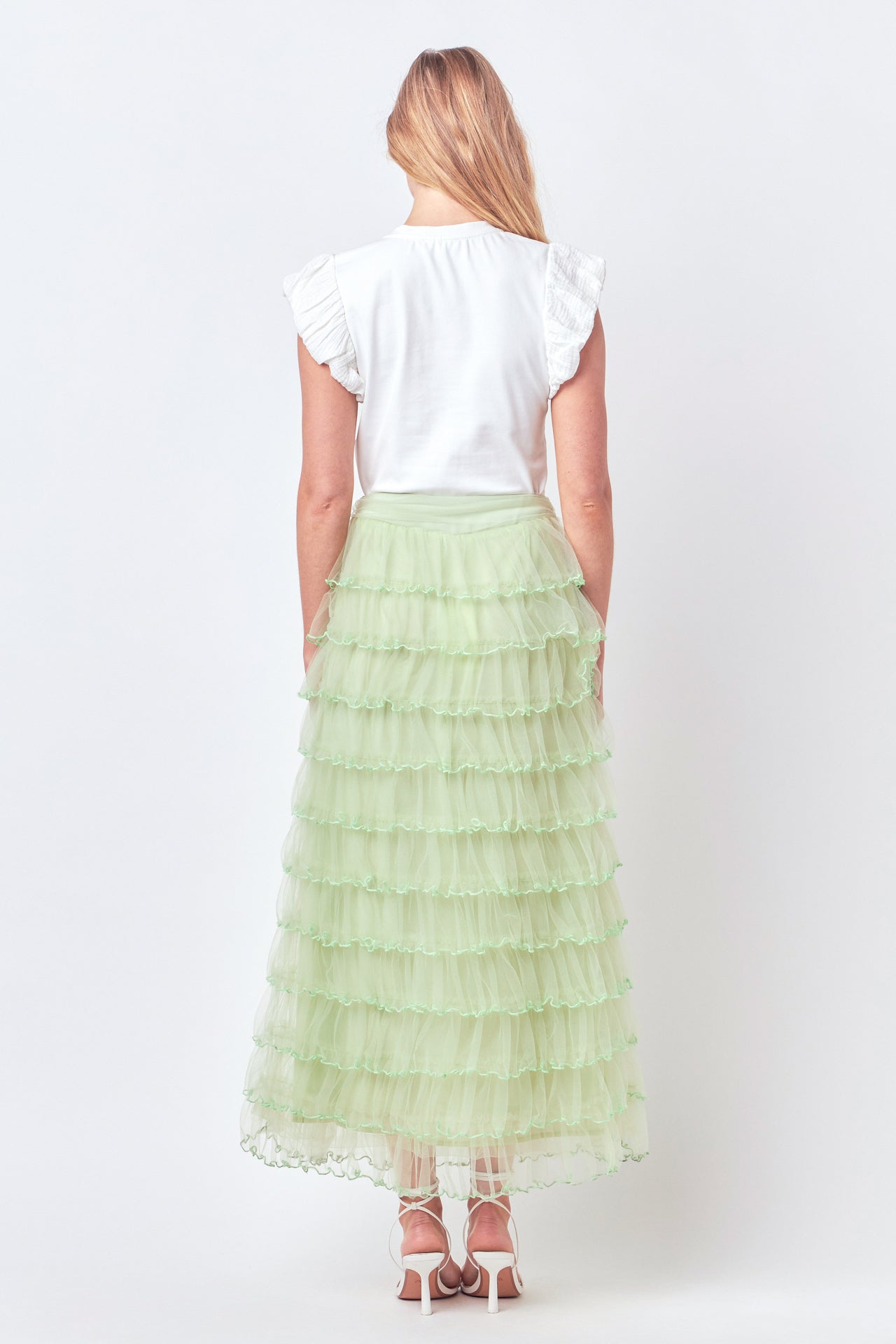 FREE THE ROSES - Layered Tulle Midi Skirt - SKIRTS available at Objectrare