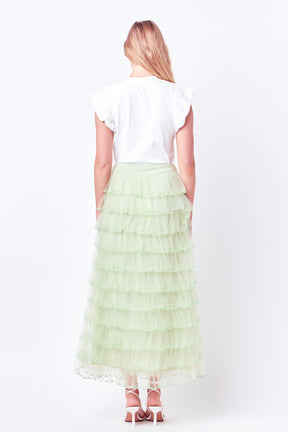 ENDLESS ROSE - Endless Rose - Layered Tulle Midi Skirt - SKIRTS available at Objectrare