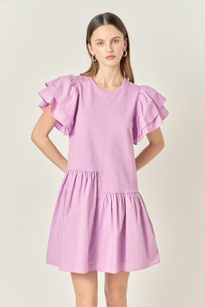 ENGLISH FACTORY - Layered Ruffles Mini Dress - DRESSES available at Objectrare
