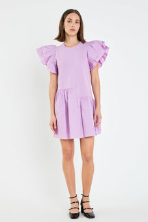 ENGLISH FACTORY - English Factory - Layered Ruffles Mini Dress - DRESSES available at Objectrare