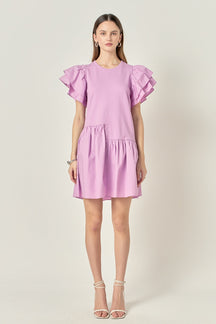 ENGLISH FACTORY - Layered Ruffles Mini Dress - DRESSES available at Objectrare