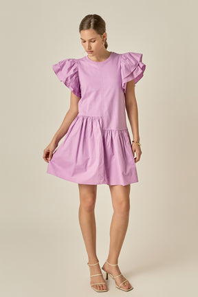 ENGLISH FACTORY - Layered Ruffles Mini Dress - DRESSES available at Objectrare