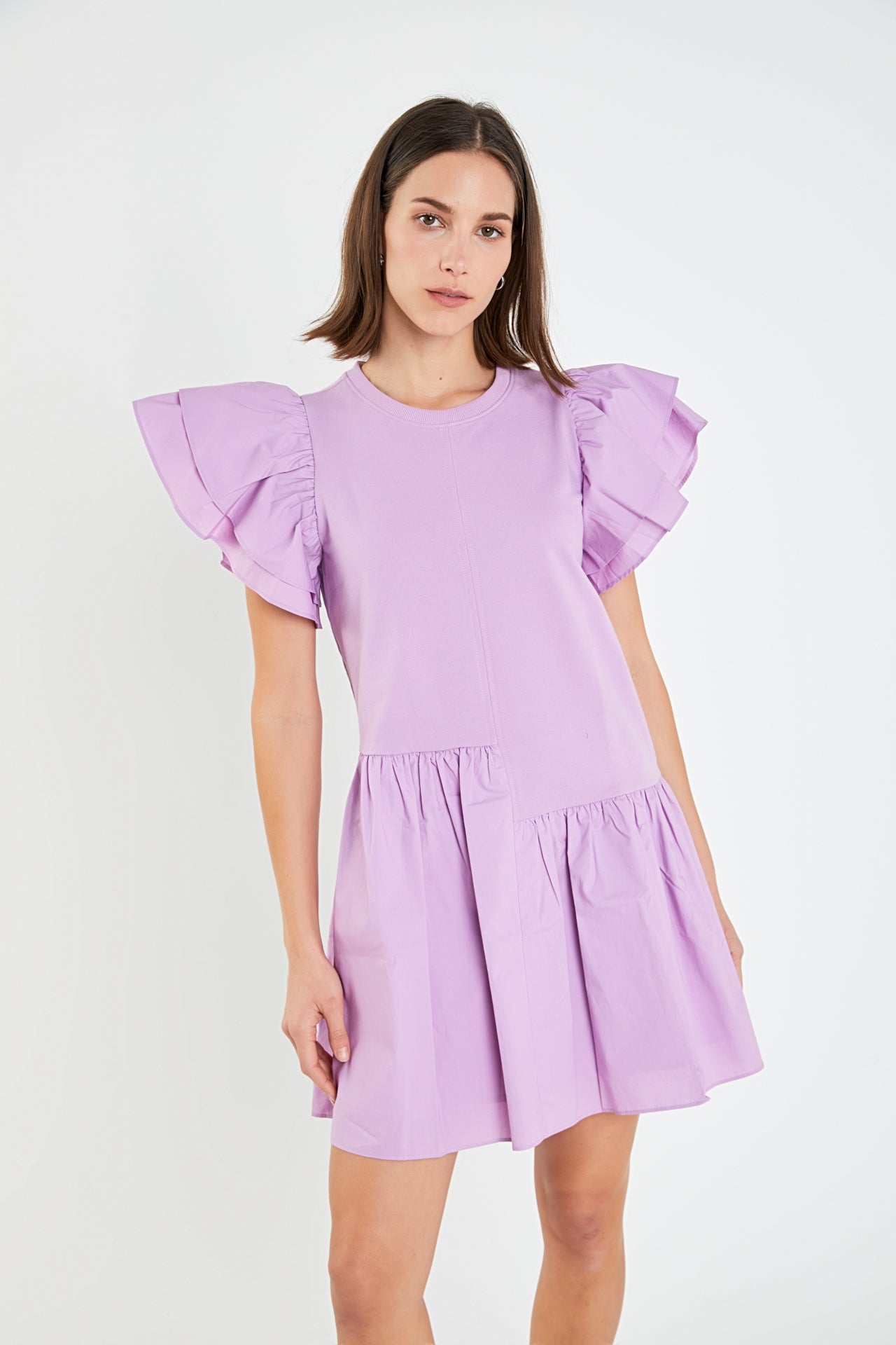 ENGLISH FACTORY - English Factory - Layered Ruffles Mini Dress - DRESSES available at Objectrare