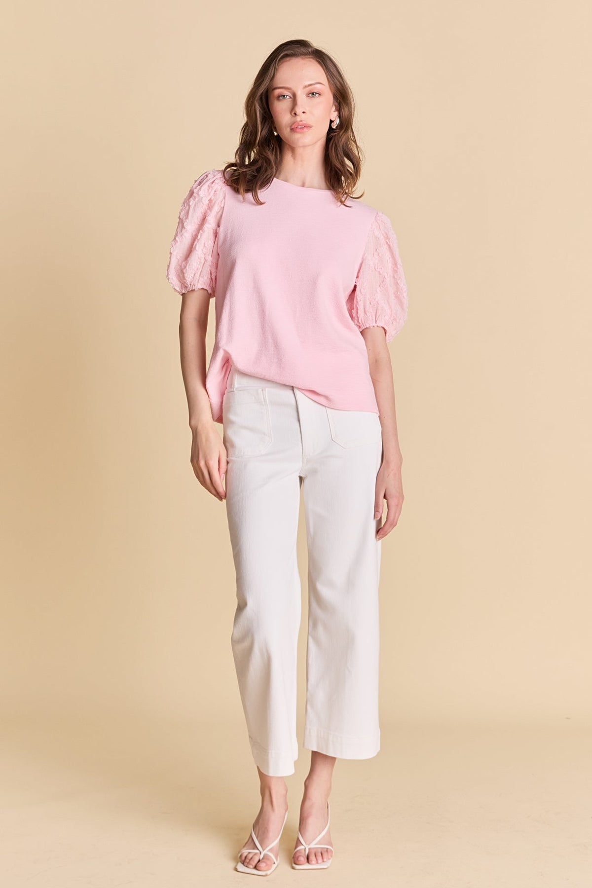 ENGLISH FACTORY - Texture Mixed Media Top - TOPS available at Objectrare