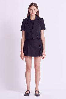 ENGLISH FACTORY - Flap Pocket Mini Cargo Skort - SKORTS available at Objectrare