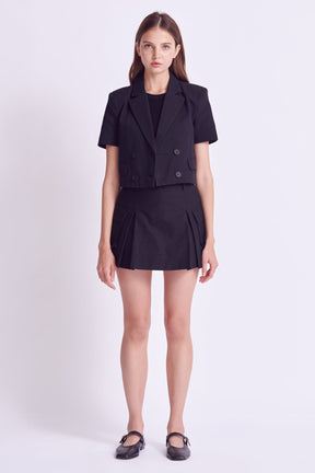 ENGLISH FACTORY - English Factory - Flap Pocket Mini Cargo Skort - SKORTS available at Objectrare