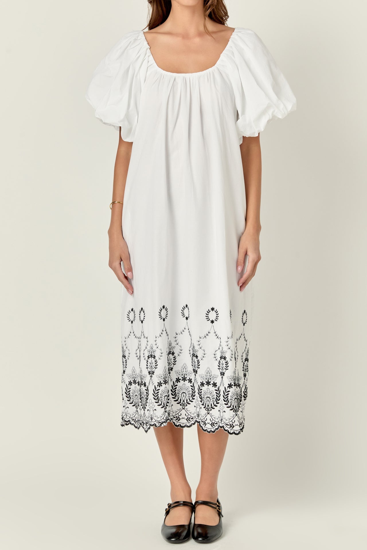 ENGLISH FACTORY - English Factory - Embroidery Midi Dress - DRESSES available at Objectrare