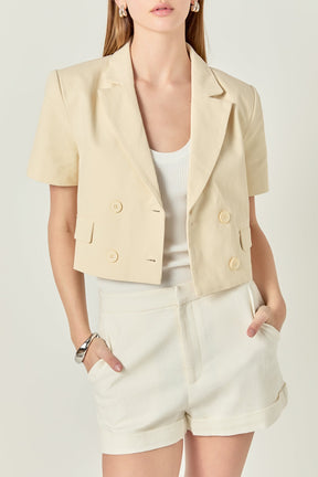 ENGLISH FACTORY - Short Sleeve Blazer - BLAZERS available at Objectrare