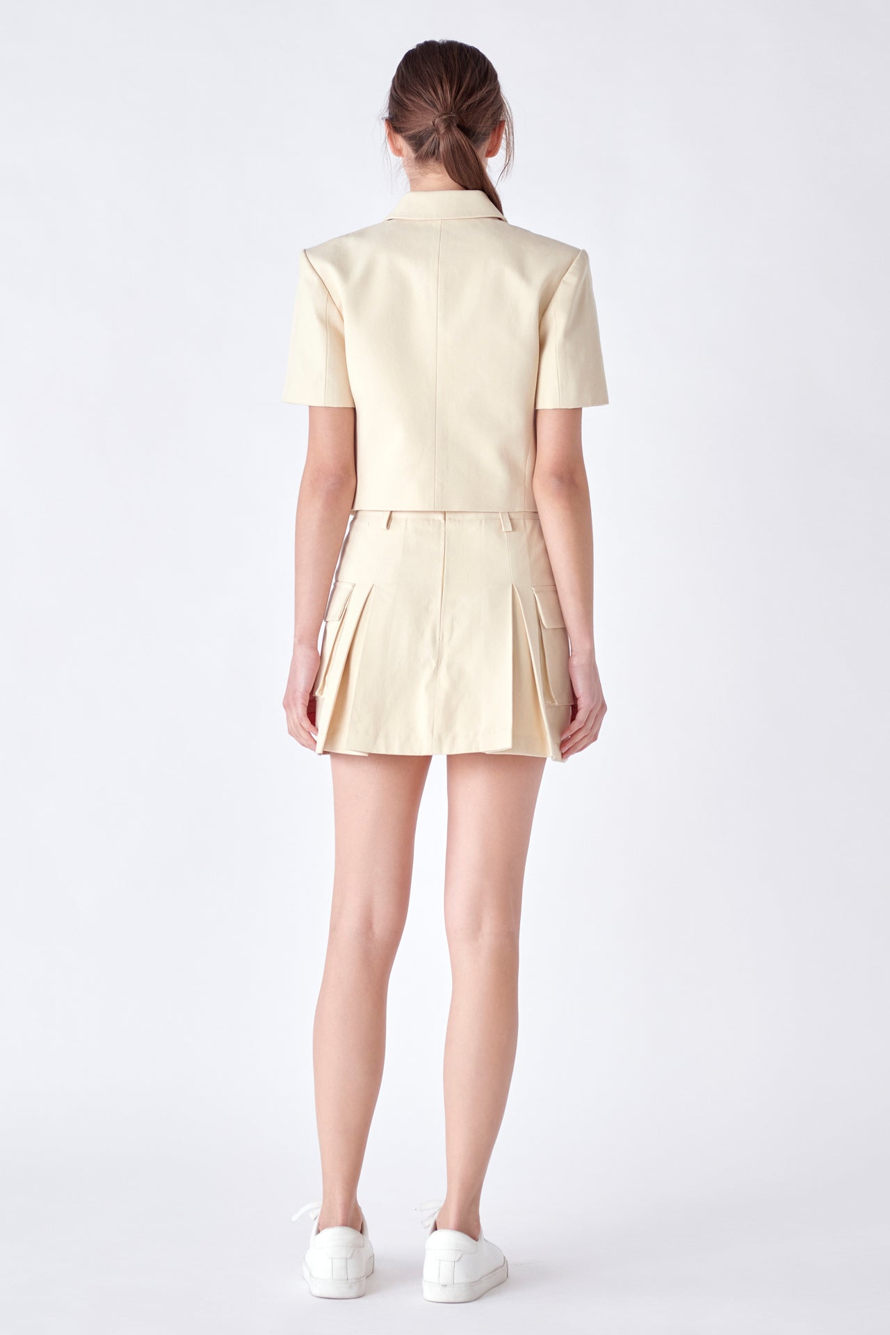 ENGLISH FACTORY - English Factory - Flap Pocket Mini Cargo Skort - SKORTS available at Objectrare