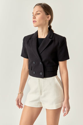 ENGLISH FACTORY - Short Sleeve Blazer - BLAZERS available at Objectrare
