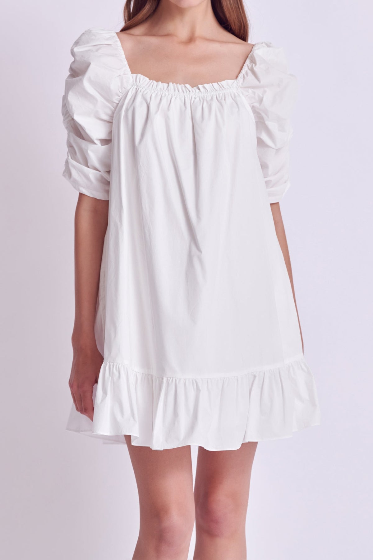 ENGLISH FACTORY - English Factory - Shirred Puff Sleeve Mini Dress - DRESSES available at Objectrare