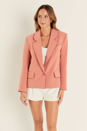 ENGLISH FACTORY - English Factory - Rickrack Edge Blazer - BLAZERS available at Objectrare