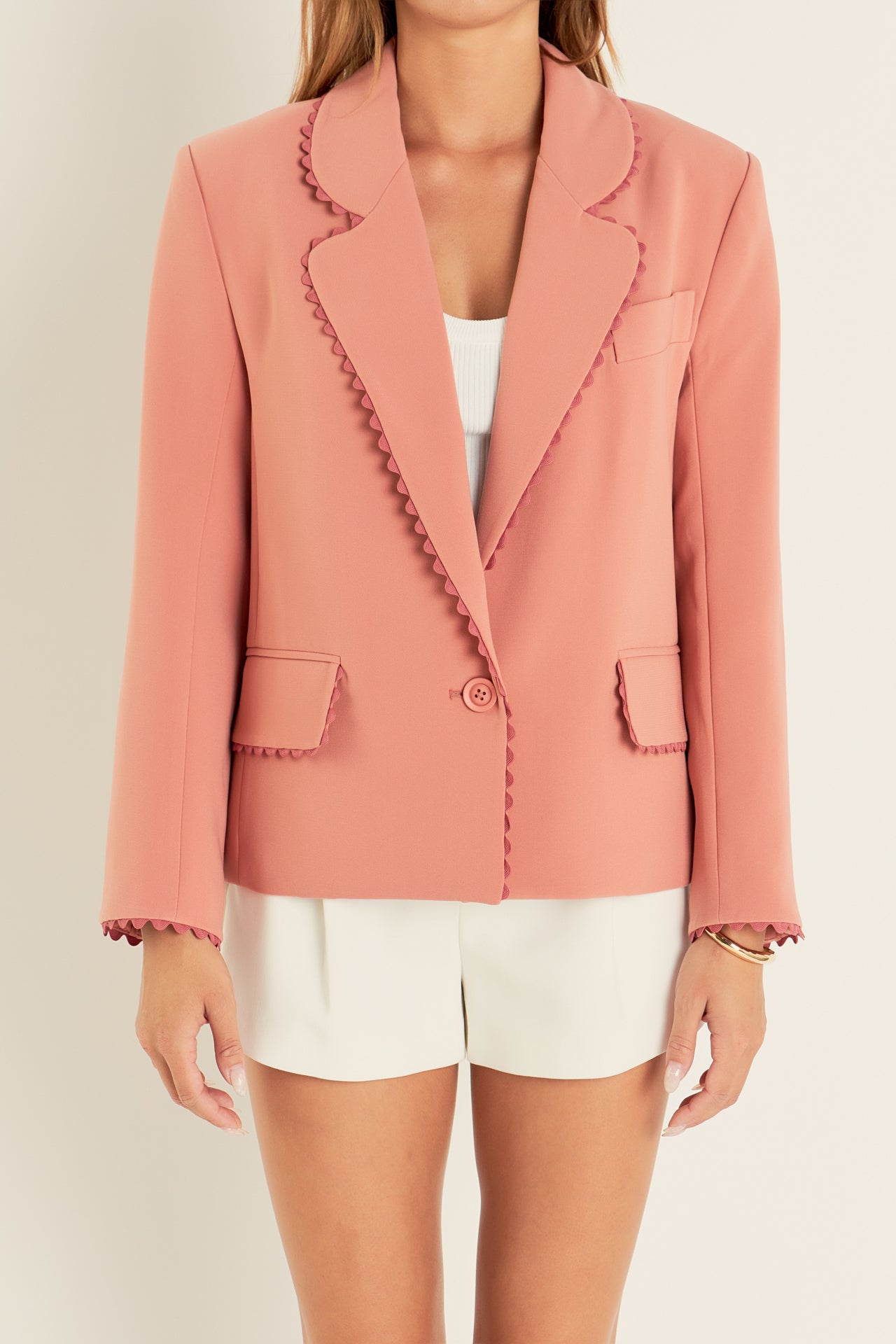 ENGLISH FACTORY - Rickrack Edge Blazer - BLAZERS available at Objectrare