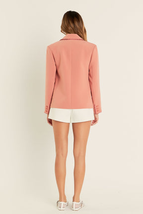 ENGLISH FACTORY - Rickrack Edge Blazer - BLAZERS available at Objectrare