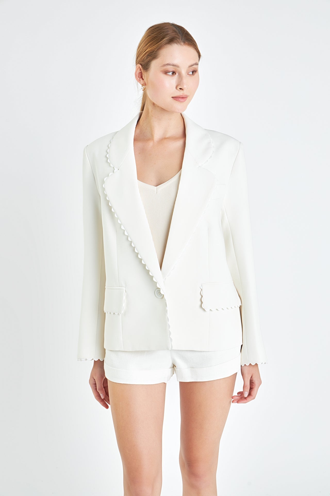 ENGLISH FACTORY - Rickrack Edge Blazer - BLAZERS available at Objectrare