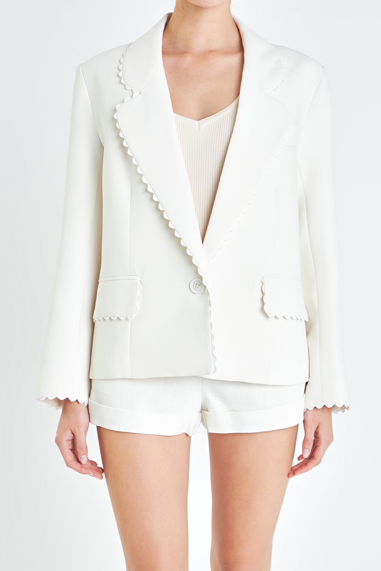 ENGLISH FACTORY - Rickrack Edge Blazer - BLAZERS available at Objectrare