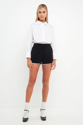 ENGLISH FACTORY - Rickrack Edge Short - SHORTS available at Objectrare