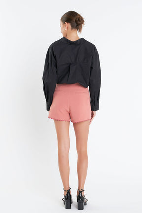 ENGLISH FACTORY - Rickrack Edge Short - SHORTS available at Objectrare