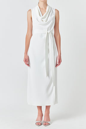 ENDLESS ROSE - Flowy Neckline Long Dress - DRESSES available at Objectrare