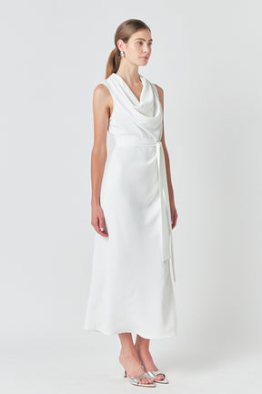 ENDLESS ROSE - Flowy Neckline Long Dress - DRESSES available at Objectrare