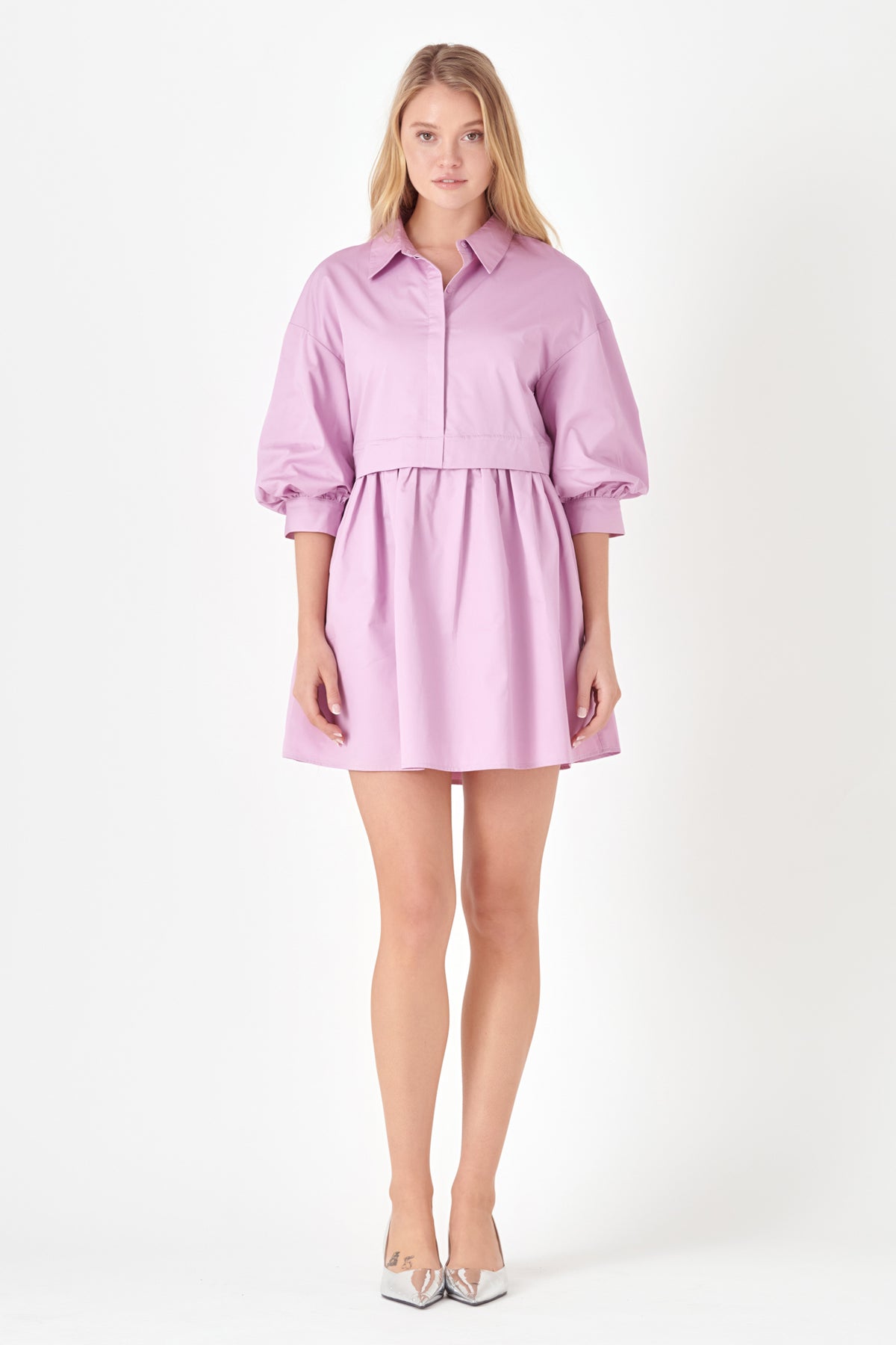 ENGLISH FACTORY - Puff Sleeve Shirt Dress - DRESSES available at Objectrare